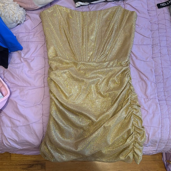 baby boo gold corset mini dress - afp-fysiotherapie.nl